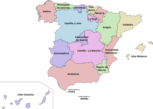 Régions d'Espagne