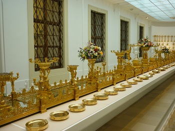 Surtout de table dans le musée de l'argenterie de Vienne